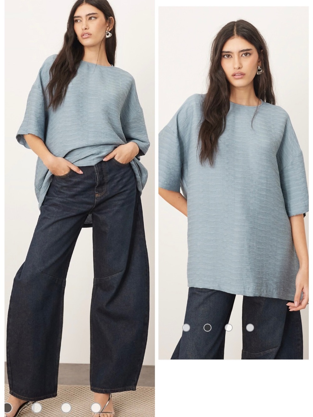 ARRANGE oversized Textured Boxy Woven Tshirt Size 4